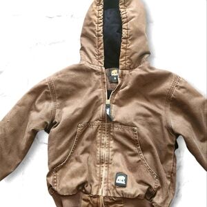 Berne Toddler Brown Washed Heavy Duty Coat Size Small- Unisex
